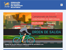 Tablet Screenshot of ciclismoasturiano.es